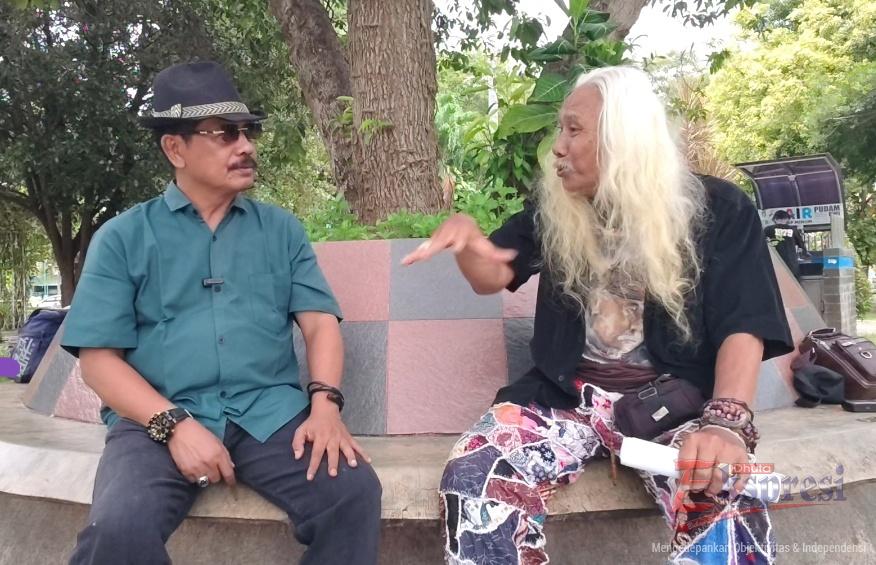 Denny Sun'anudin bersama aktor kenamaan Banyuwangi, Ku Ageng Pramu Soekarno